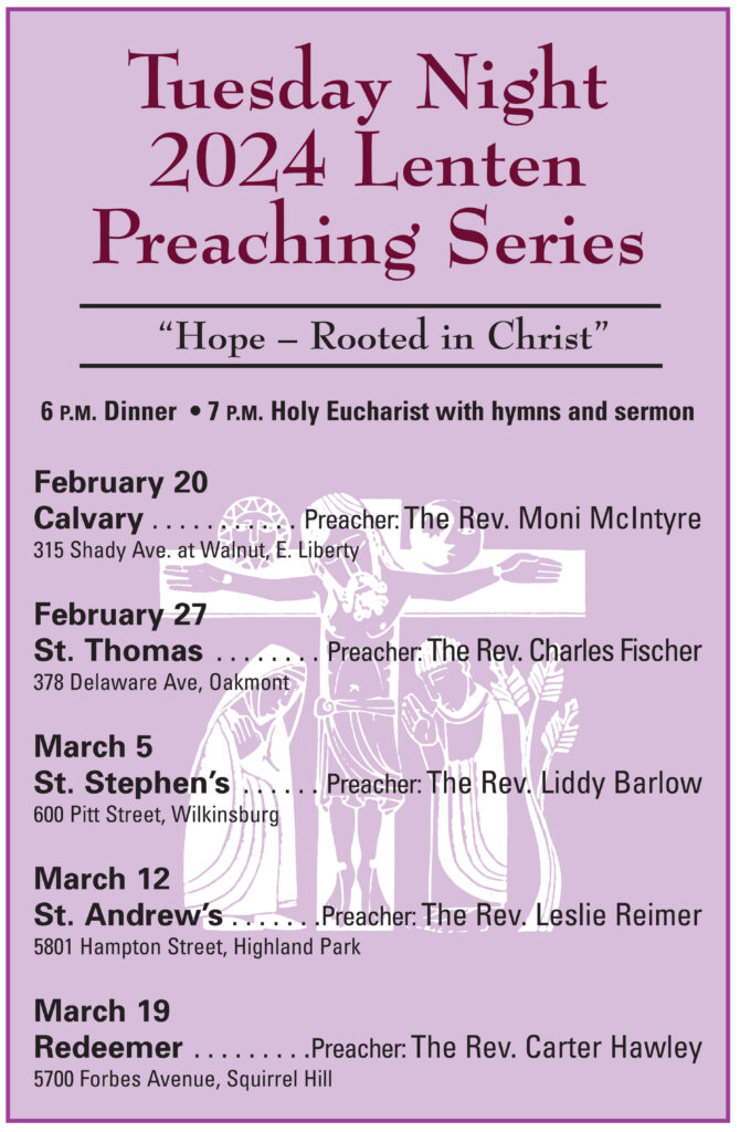 Tuesday Night Lenten Preaching Series Episcopal Diocese Of Pittsburgh